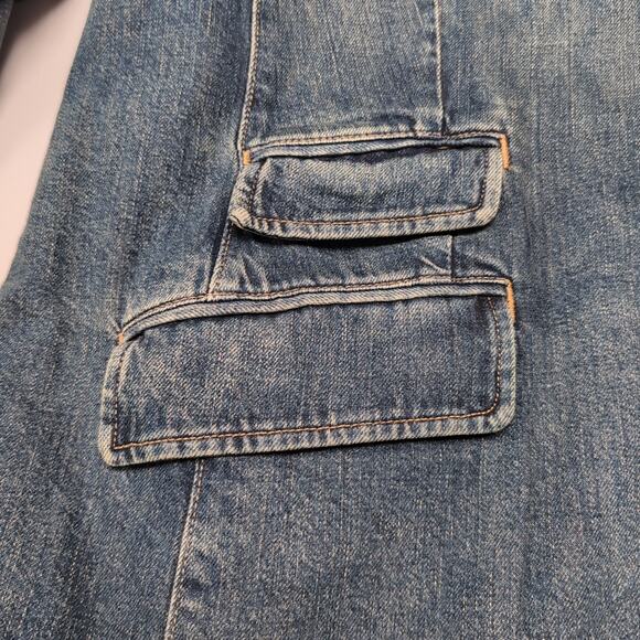 LRL Ralph Lauren Lace Patchwork Denim Blazer Womens Size 22W Blue Indigo NEW NWT - Picture 6 of 16